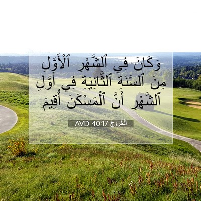 Picture 07 - اَلْخُرُوجُ 40:17 AVD - وَكَانَ فِي ٱلشَّهْرِ - Bible Verse Picture