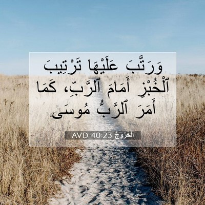 Picture 07 - اَلْخُرُوجُ 40:23 AVD - وَرَتَّبَ عَلَيْهَا - Bible Verse Picture