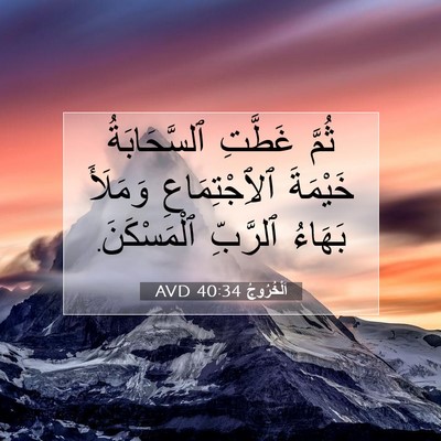 Picture 07 - اَلْخُرُوجُ 40:34 AVD - ثُمَّ غَطَّتِ - Bible Verse Picture