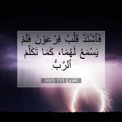 Picture 07 - اَلْخُرُوجُ 7:13 AVD - فَٱشْتَدَّ قَلْبُ - Bible Verse Picture