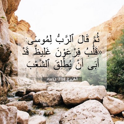 Picture 07 - اَلْخُرُوجُ 7:14 AVD - ثُمَّ قَالَ ٱلرَّبُّ - Bible Verse Picture