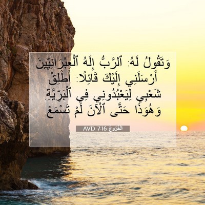 Picture 07 - اَلْخُرُوجُ 7:16 AVD - وَتَقُولُ لَهُ: ٱلرَّبُّ - Bible Verse Picture