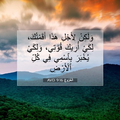 Picture 07 - اَلْخُرُوجُ 9:16 AVD - وَلَكِنْ لِأَجْلِ هَذَا - Bible Verse Picture