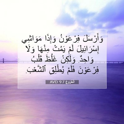 Picture 07 - اَلْخُرُوجُ 9:7 AVD - وَأَرْسَلَ فِرْعَوْنُ - Bible Verse Picture