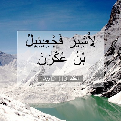 Picture 07 - اَلْعَدَد 1:13 AVD - لِأَشِيرَ فَجْعِيئِيلُ - Bible Verse Picture