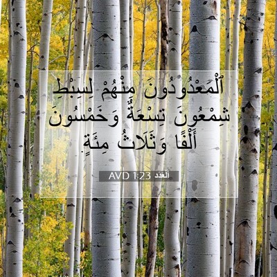 Picture 07 - اَلْعَدَد 1:23 AVD - ٱلْمَعْدُودُونَ مِنْهُمْ - Bible Verse Picture