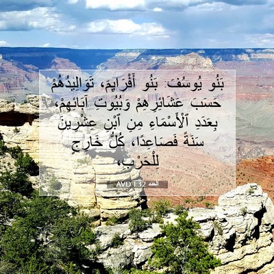 Picture 07 - اَلْعَدَد 1:32 AVD - بَنُو يُوسُفَ: بَنُو - Bible Verse Picture