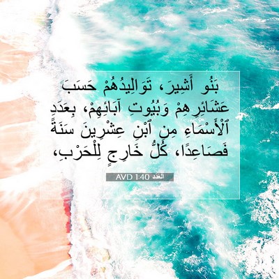 Picture 07 - اَلْعَدَد 1:40 AVD - بَنُو أَشِيرَ، - Bible Verse Picture