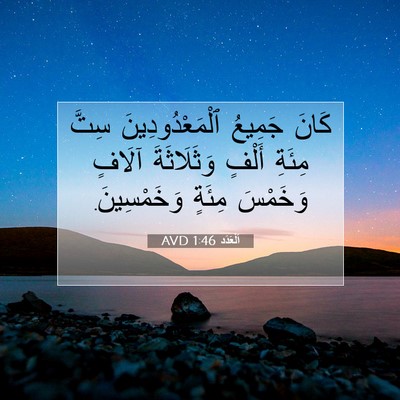 Picture 07 - اَلْعَدَد 1:46 AVD - كَانَ جَمِيعُ - Bible Verse Picture