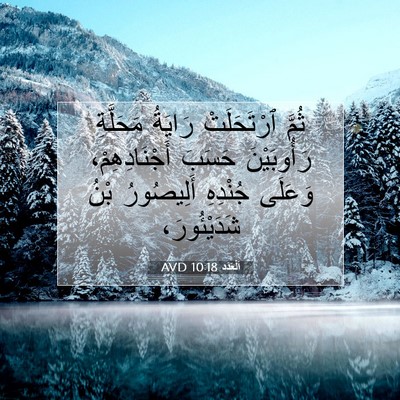 Picture 07 - اَلْعَدَد 10:18 AVD - ثُمَّ ٱرْتَحَلَتْ رَايَةُ - Bible Verse Picture
