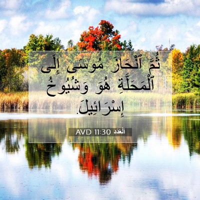Picture 07 - اَلْعَدَد 11:30 AVD - ثُمَّ ٱنْحَازَ مُوسَى - Bible Verse Picture