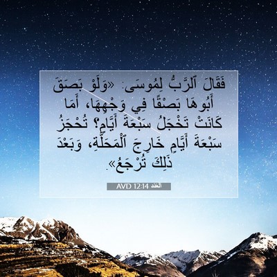 Picture 07 - اَلْعَدَد 12:14 AVD - فَقَالَ ٱلرَّبُّ لِمُوسَى: - Bible Verse Picture