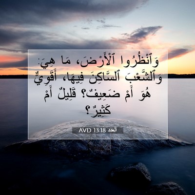 Picture 07 - اَلْعَدَد 13:18 AVD - وَٱنْظُرُوا ٱلْأَرْضَ، - Bible Verse Picture