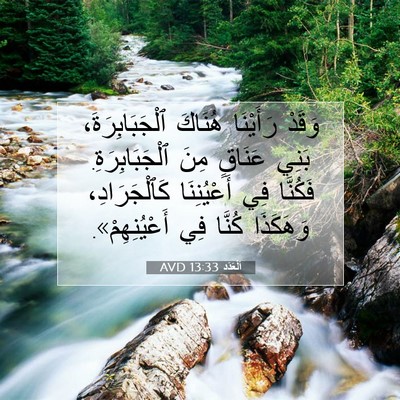 Picture 07 - اَلْعَدَد 13:33 AVD - وَقَدْ رَأَيْنَا هُنَاكَ - Bible Verse Picture