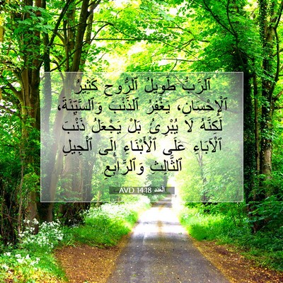 Picture 07 - اَلْعَدَد 14:18 AVD - ٱلرَّبُّ طَوِيلُ ٱلرُّوحِ - Bible Verse Picture