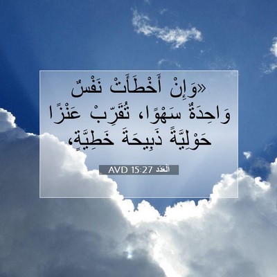 Picture 07 - اَلْعَدَد 15:27 AVD - «وَإِنْ أَخْطَأَتْ نَفْسٌ - Bible Verse Picture