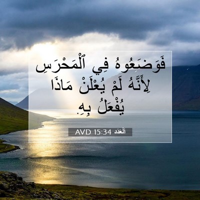 Picture 07 - اَلْعَدَد 15:34 AVD - فَوَضَعُوهُ فِي - Bible Verse Picture