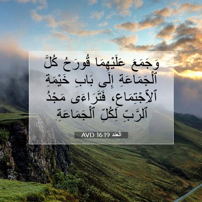 Picture 07 - اَلْعَدَد 16:19 AVD - وَجَمَعَ عَلَيْهِمَا - Bible Verse Picture