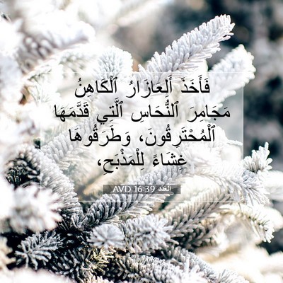 Picture 07 - اَلْعَدَد 16:39 AVD - فَأَخَذَ أَلِعَازَارُ - Bible Verse Picture