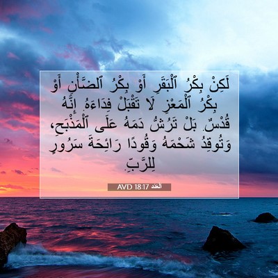 Picture 07 - اَلْعَدَد 18:17 AVD - لَكِنْ بِكْرُ ٱلْبَقَرِ - Bible Verse Picture