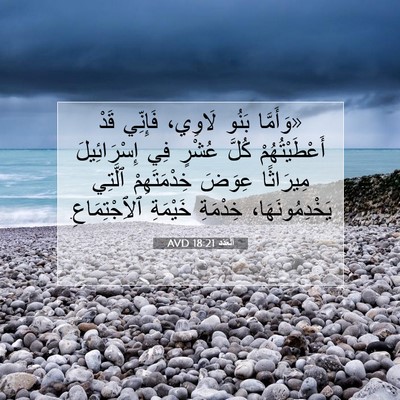 Picture 07 - اَلْعَدَد 18:21 AVD - «وَأَمَّا بَنُو لَاوِي، - Bible Verse Picture