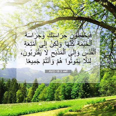 Picture 07 - اَلْعَدَد 18:3 AVD - فَيَحْفَظُونَ حِرَاسَتَكَ - Bible Verse Picture