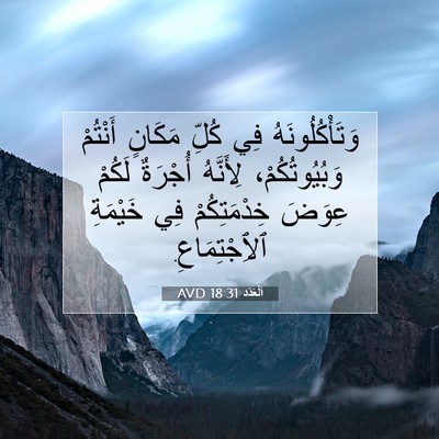 Picture 07 - اَلْعَدَد 18:31 AVD - وَتَأْكُلُونَهُ فِي كُلِّ - Bible Verse Picture