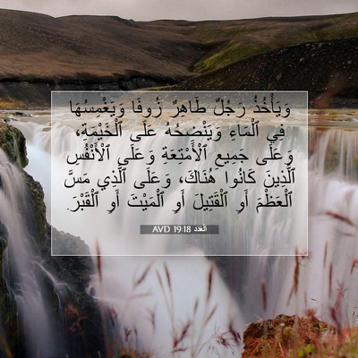 Picture 07 - اَلْعَدَد 19:18 AVD - وَيَأْخُذُ رَجُلٌ طَاهِرٌ - Bible Verse Picture