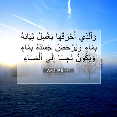 Picture 07 - اَلْعَدَد 19:8 AVD - وَٱلَّذِي أَحْرَقَهَا - Bible Verse Picture