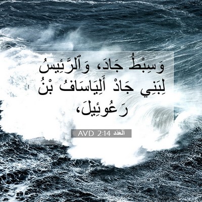 Picture 07 - اَلْعَدَد 2:14 AVD - وَسِبْطُ جَادَ، - Bible Verse Picture