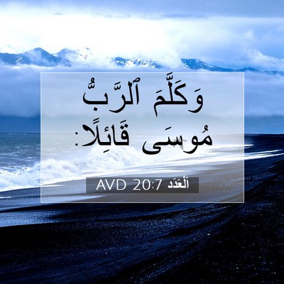 Picture 07 - اَلْعَدَد 20:7 AVD - وَكَلَّمَ ٱلرَّبُّ مُوسَى - Bible Verse Picture