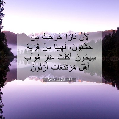 Picture 07 - اَلْعَدَد 21:28 AVD - لِأَنَّ نَارًا خَرَجَتْ - Bible Verse Picture