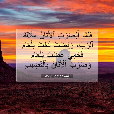 Picture 07 - اَلْعَدَد 22:27 AVD - فَلَمَّا أَبْصَرَتِ - Bible Verse Picture