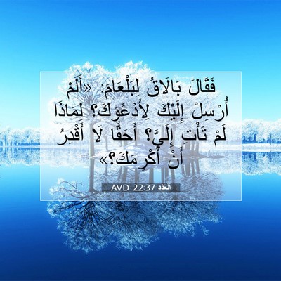 Picture 07 - اَلْعَدَد 22:37 AVD - فَقَالَ بَالَاقُ - Bible Verse Picture