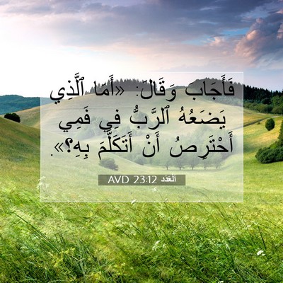 Picture 07 - اَلْعَدَد 23:12 AVD - فَأَجَابَ وَقَالَ: «أَمَا - Bible Verse Picture