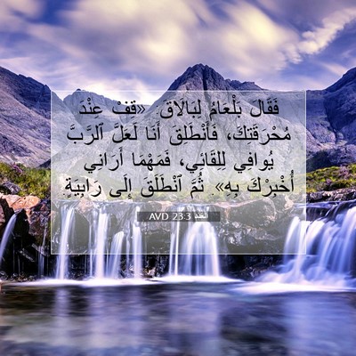 Picture 07 - اَلْعَدَد 23:3 AVD - فَقَالَ بَلْعَامُ - Bible Verse Picture