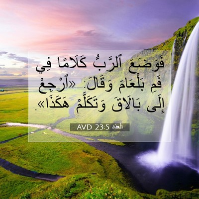 Picture 07 - اَلْعَدَد 23:5 AVD - فَوَضَعَ ٱلرَّبُّ - Bible Verse Picture