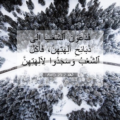 Picture 07 - اَلْعَدَد 25:2 AVD - فَدَعَوْنَ ٱلشَّعْبَ - Bible Verse Picture