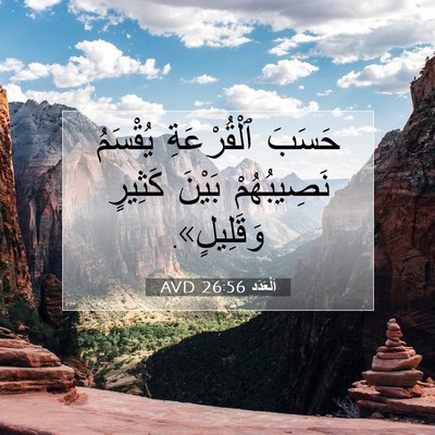 Picture 07 - اَلْعَدَد 26:56 AVD - حَسَبَ ٱلْقُرْعَةِ - Bible Verse Picture
