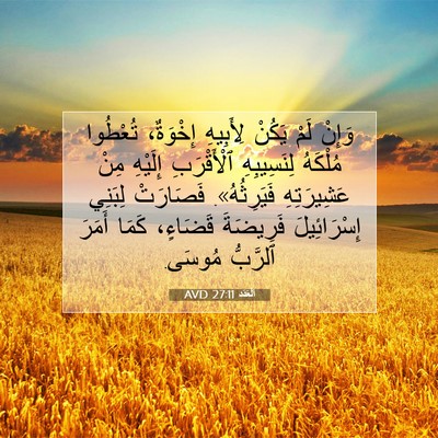 Picture 07 - اَلْعَدَد 27:11 AVD - وَإِنْ لَمْ يَكُنْ - Bible Verse Picture