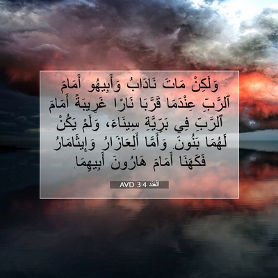 Picture 07 - اَلْعَدَد 3:4 AVD - وَلَكِنْ مَاتَ نَادَابُ - Bible Verse Picture