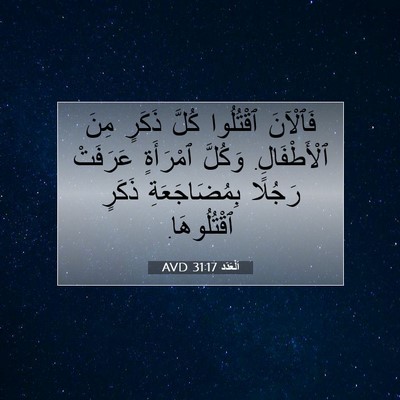 Picture 07 - اَلْعَدَد 31:17 AVD - فَٱلْآنَ ٱقْتُلُوا كُلَّ - Bible Verse Picture