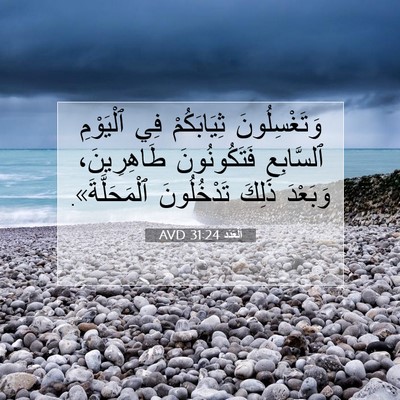 Picture 07 - اَلْعَدَد 31:24 AVD - وَتَغْسِلُونَ ثِيَابَكُمْ - Bible Verse Picture