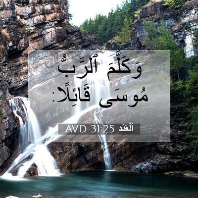 Picture 07 - اَلْعَدَد 31:25 AVD - وَكَلَّمَ ٱلرَّبُّ مُوسَى - Bible Verse Picture