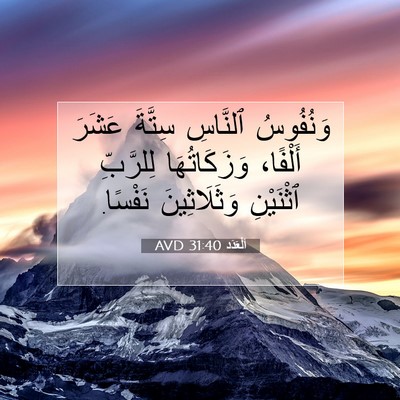 Picture 07 - اَلْعَدَد 31:40 AVD - وَنُفُوسُ ٱلنَّاسِ - Bible Verse Picture