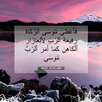 Picture 07 - اَلْعَدَد 31:41 AVD - فَأَعْطَى مُوسَى - Bible Verse Picture
