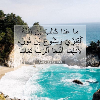 Picture 07 - اَلْعَدَد 32:12 AVD - مَا عَدَا كَالِبَ بْنَ - Bible Verse Picture