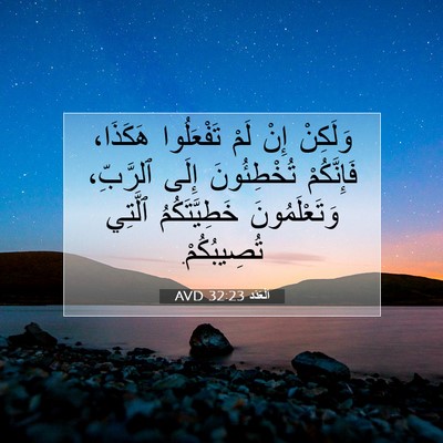 Picture 07 - اَلْعَدَد 32:23 AVD - وَلَكِنْ إِنْ لَمْ - Bible Verse Picture