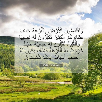 Picture 07 - اَلْعَدَد 33:54 AVD - وَتَقْتَسِمُونَ ٱلْأَرْضَ - Bible Verse Picture