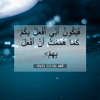 Picture 07 - اَلْعَدَد 33:56 AVD - فَيَكُونُ أَنِّي أَفْعَلُ - Bible Verse Picture